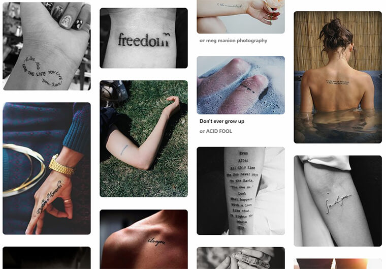 Text tatoo
